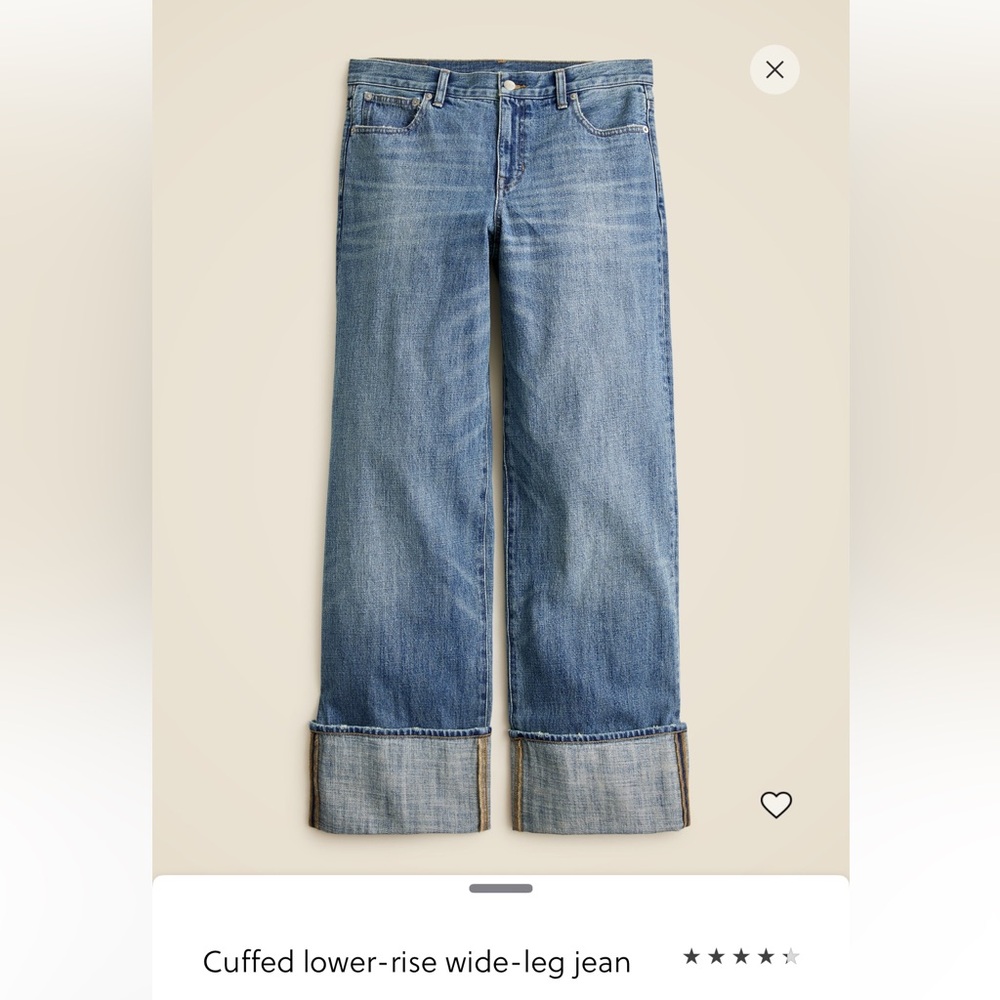J. Crew Blue Wide Leg Jeans